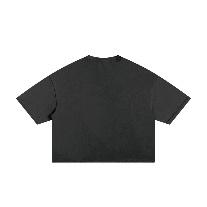 Classic Frayed Boxy Cropped Tee